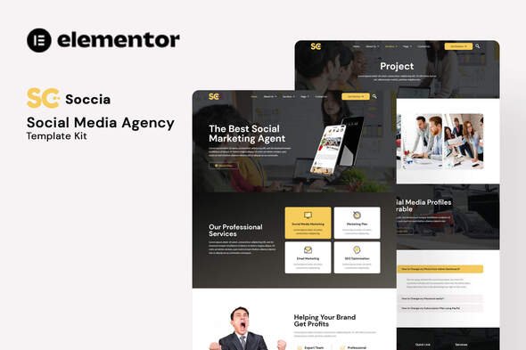 preview20Soccia.jpg Soccia - Social Media Agency Elementor Template Kit - Image 1