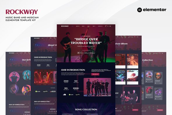 rockway-banner.jpg Rockway - Music Band & Musician Elementor Template Kit - Image 1