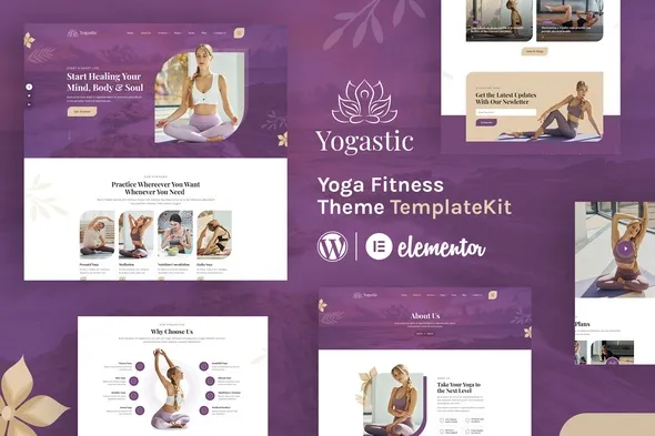 yogatic-cover.webp Yogastic | Yoga & Fitness Elementor Template Kit - Image 1